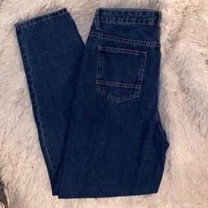 dad style dark wash jeans